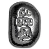 5 gram Silver Bar - Skull & Bones (Atlantis Mint)