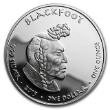2015 1 oz Silver Proof State Dollars Idaho Blackfoot