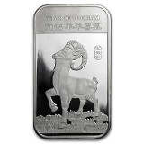 1 oz Silver Bar - (2015 Year of the Ram)