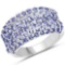 2.47 Carat Genuine Tanzanite .925 Sterling Silver Ring