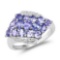 1.85 Carat Genuine Tanzanite .925 Sterling Silver Ring