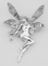 Large Art Nouveau Style Fairy Pin - Sterling Silver