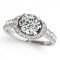 CERTIFIED PLATINUM 1.14 CT G-H/VS-SI1 DIAMOND HALO ENGAGEMENT RING