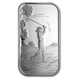 1 oz Silver Bar - Female Golfer