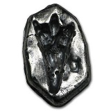 2.5 oz Silver - Dino Footprint (Sunken Relief, Antique Finish)