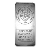 10 oz Silver Bar - Johnson Matthey (Republic National Bank of NY)