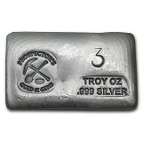 3 oz Silver Bar - Prospector's Gold & Gems