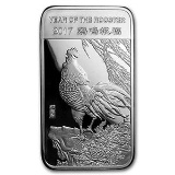 5 oz Silver Bar - (2017 Year of the Rooster)