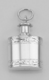 Mini Flask Perfume Bottle Pendant in Fine Sterling Silver