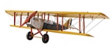 HAND MADE YELLOW CURTIS JENNY PLANE 1:18TH MODEL SCALE