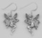 Art Nouveau Style Fairy Earrings - Small Fairies - Sterling Silver