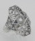 Art Deco Style CZ / Genuine Sapphire Filigree Ring - Sterling Silver