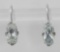 Cubic Zirconia Filigree Earrings - Sterling Silver