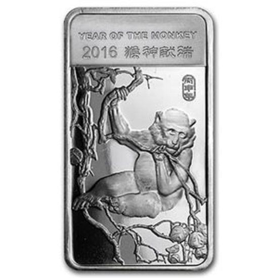 1/2 oz Silver Bar - (2016 Year of the Monkey)