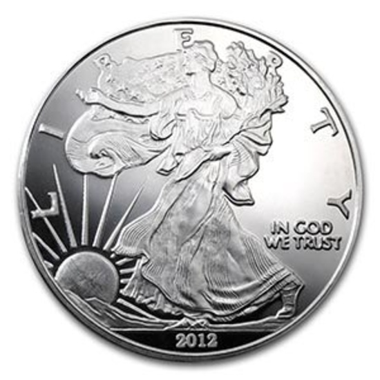 4 oz Silver Round - 2012 Silver Eagle (w/Box & COA)