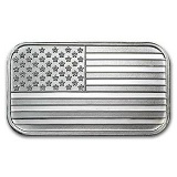 1 oz Silver Bar - American Flag Design