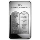 10 oz Silver Bar - Ten Commandments