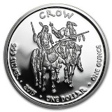 2015 1 oz Silver Proof State Dollars Montana Crow