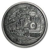 5 oz Silver Antique Round - Hobo Nickel Replica (The Train)