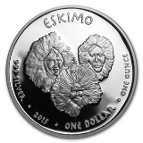 2015 1 oz Silver Proof State Dollars Alaska Eskimo