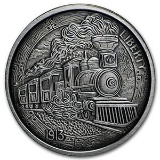 1 oz Silver Antique Round - Hobo Nickel Replica (The Train)