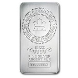 10 oz Silver Bar - RCM (.9999 Fine, New Style)