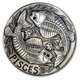 1 oz Silver Round Pisces - Zodiac Series