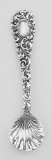 ss6347 Vintage Shell Style Sterling Silver Salt Spoon