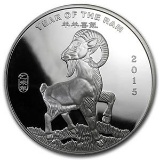 5 oz Silver Round - (2015 Year of the Ram)