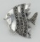 Marcasite Fish Pin - Sterling Silver