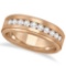 Men's Channel Set Diamond Ring Wedding Band 14kt Rose Gold (1/4ct)