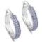 3.06 Carat Genuine Tanzanite .925 Sterling Silver Earrings