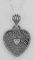 Classic Filigree Heart Pendant w/ Diamond and Chain - Sterling Silver
