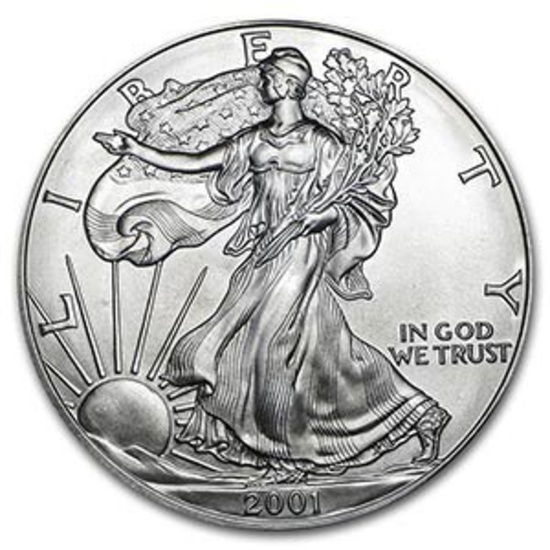 2001 1 oz Silver American Eagle BU