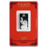 10 gram Silver Bar - PAMP Suisse (Year of the Rooster)