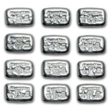 1 oz Silver Bar - Atlantis Mint (Zodiac Collection 12-Piece Set)