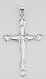 Classic Cross Pendant - Crucifix - Sterling Silver
