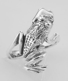Fun Frog Ring - Hugger Style - Sterling Silver