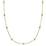Diamonds by The Yard Bezel-Set Necklace in 14k Two Tone Gold (1.00ctw)