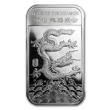 5 oz Silver Bar - (2012 Year of the Dragon)
