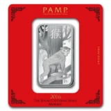 100 gram Silver Bar - PAMP Suisse (Year of the Monkey)