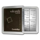 10x 10 gram Silver Bar - Valcambi Silver CombiBar