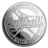 1 oz Silver Round - Softball