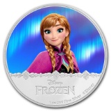 2016 Niue 1 oz Silver $2 Disney Frozen: Anna (w/Box & COA)