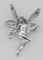 Small Art Nouveau Style Fairy Pin - Sterling Silver