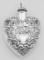 Large Antique Style Heart Perfume Bottle Pendant - Sterling Silver