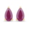 0.50 Carat Genuine Ruby 10K Yellow Gold Earrings