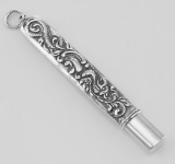 Needle Case - Repousse Design Needlecase - Sterling Silver