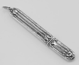 Needle Case - Nouveau Style Needlecase - Sterling Silver