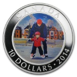 2014 Canada 1/2 oz Silver $10 Learning to Skate (w/Box & COA)
